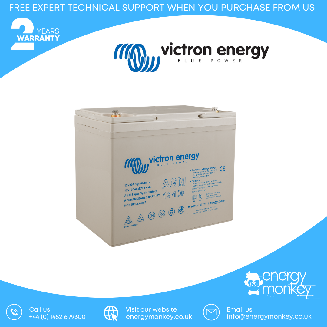Victron 12V/100Ah AGM Super Cycle Batt. (M6) (BAT412110081)