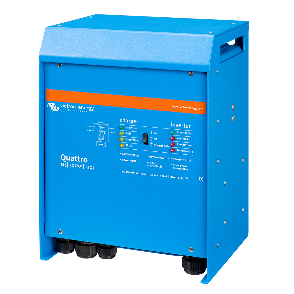 Quattro 12V 3000VA 120A 230VAC left view