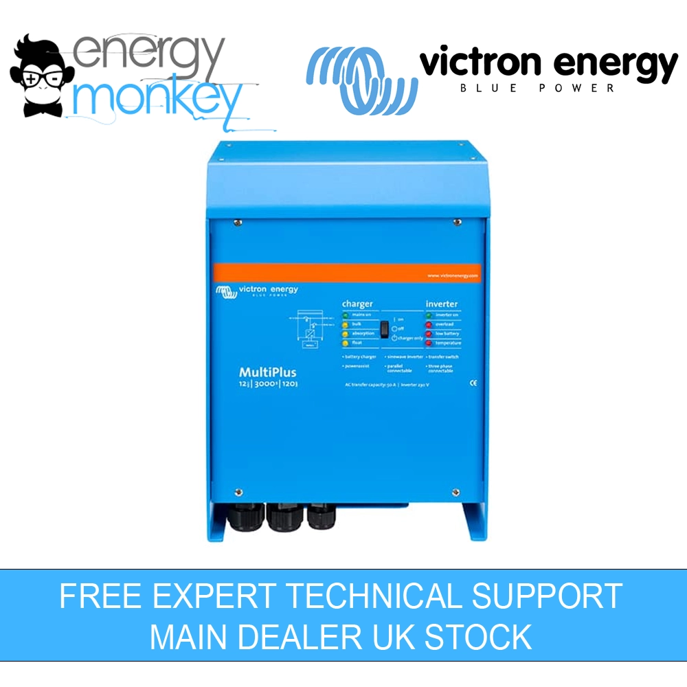 Victron Energy Multiplus 12 3000 120 50amp transfer Inverter Charger
