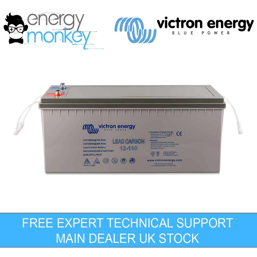 Victron Lead Carbon 12v 160 Battery Front angle