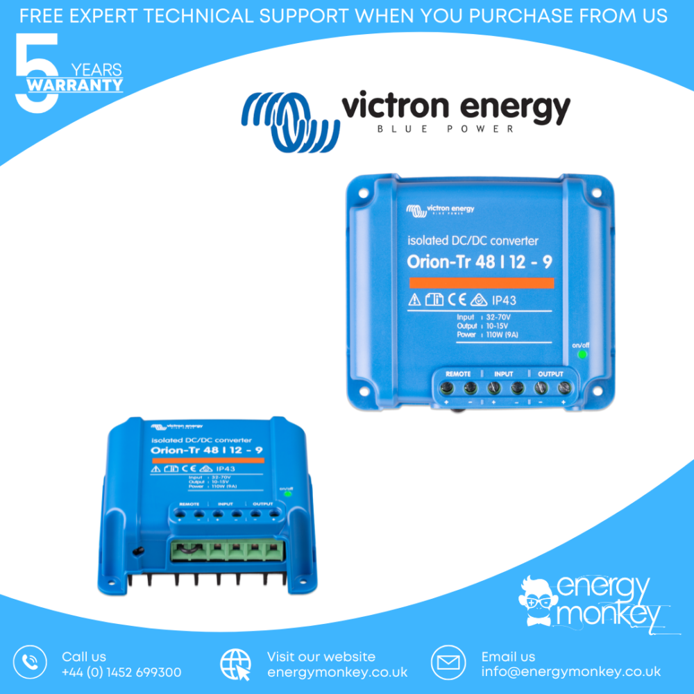 Victron Orion-Tr 48/12-9A (110W) Isolated DC-DC converter (ORI481210110)