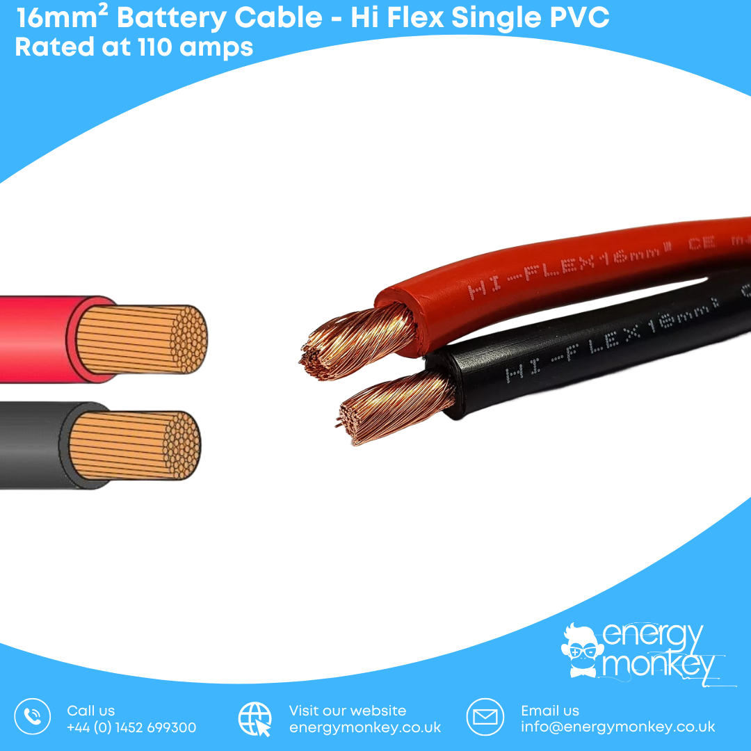 Battery Cable - Hi Flex Single PVC - 16mm²