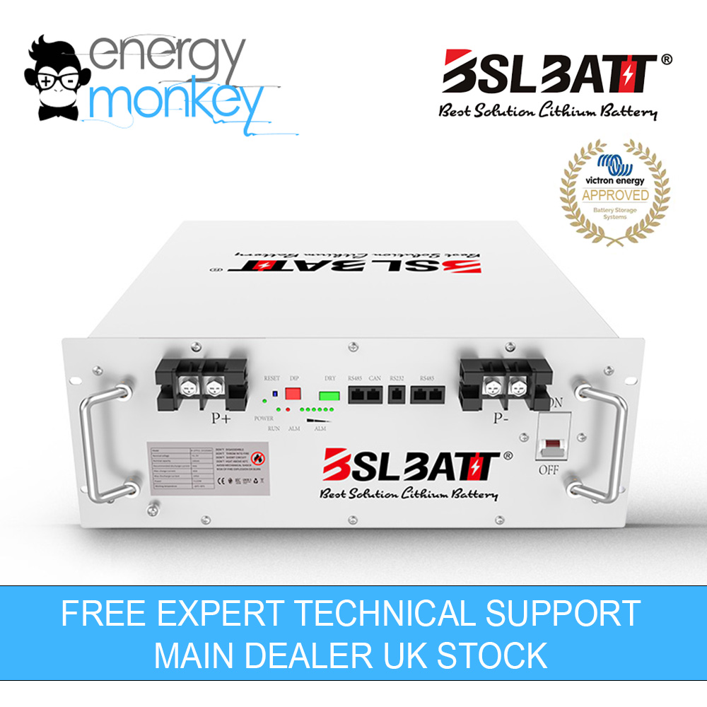 BSL Battery 51.2V 100Ah 5.12kWh Energy Storage Battery front view