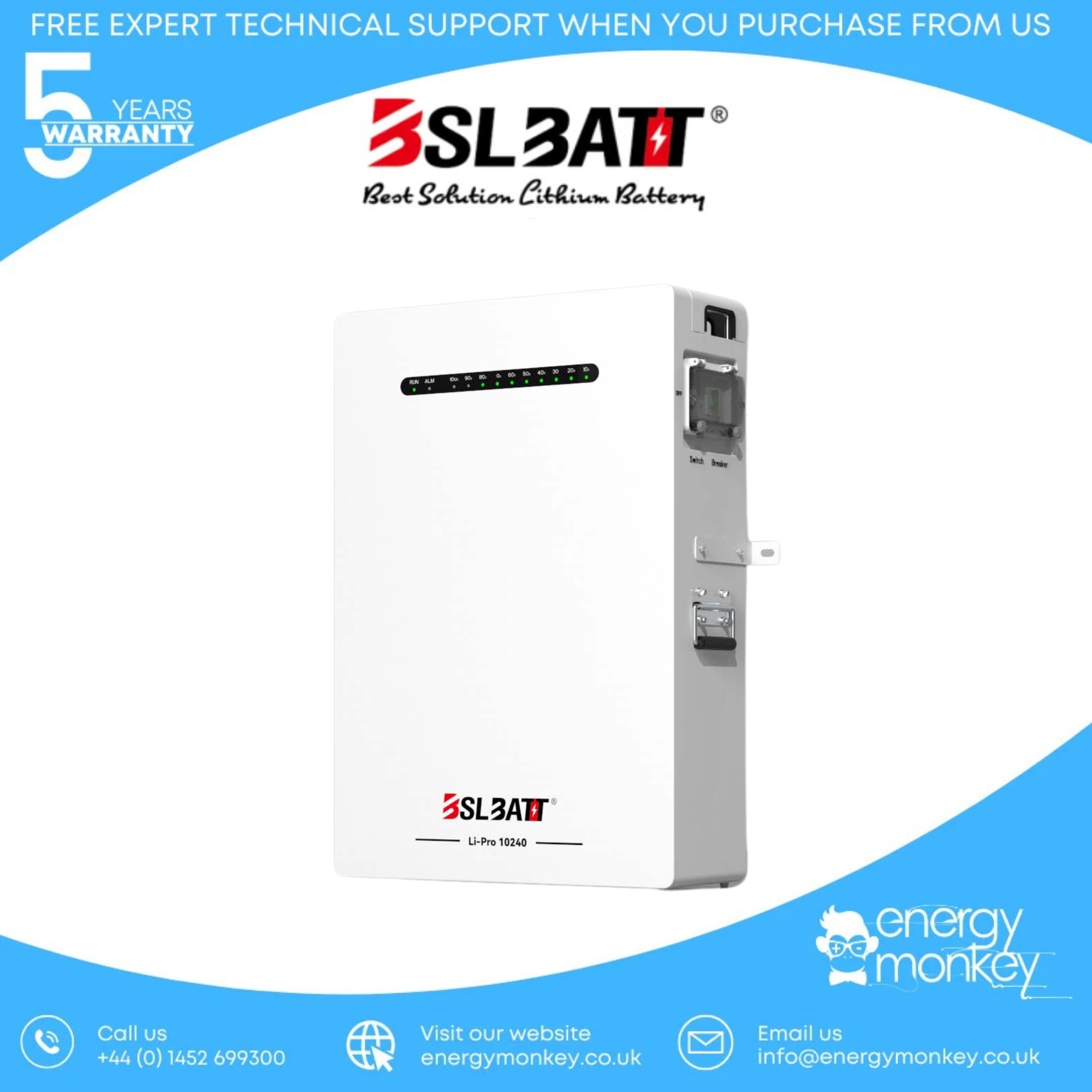 BSLBATT® 51.2V 200Ah 10.24kWh POWERWALL Energy Storage Battery (Main UK Dealer)